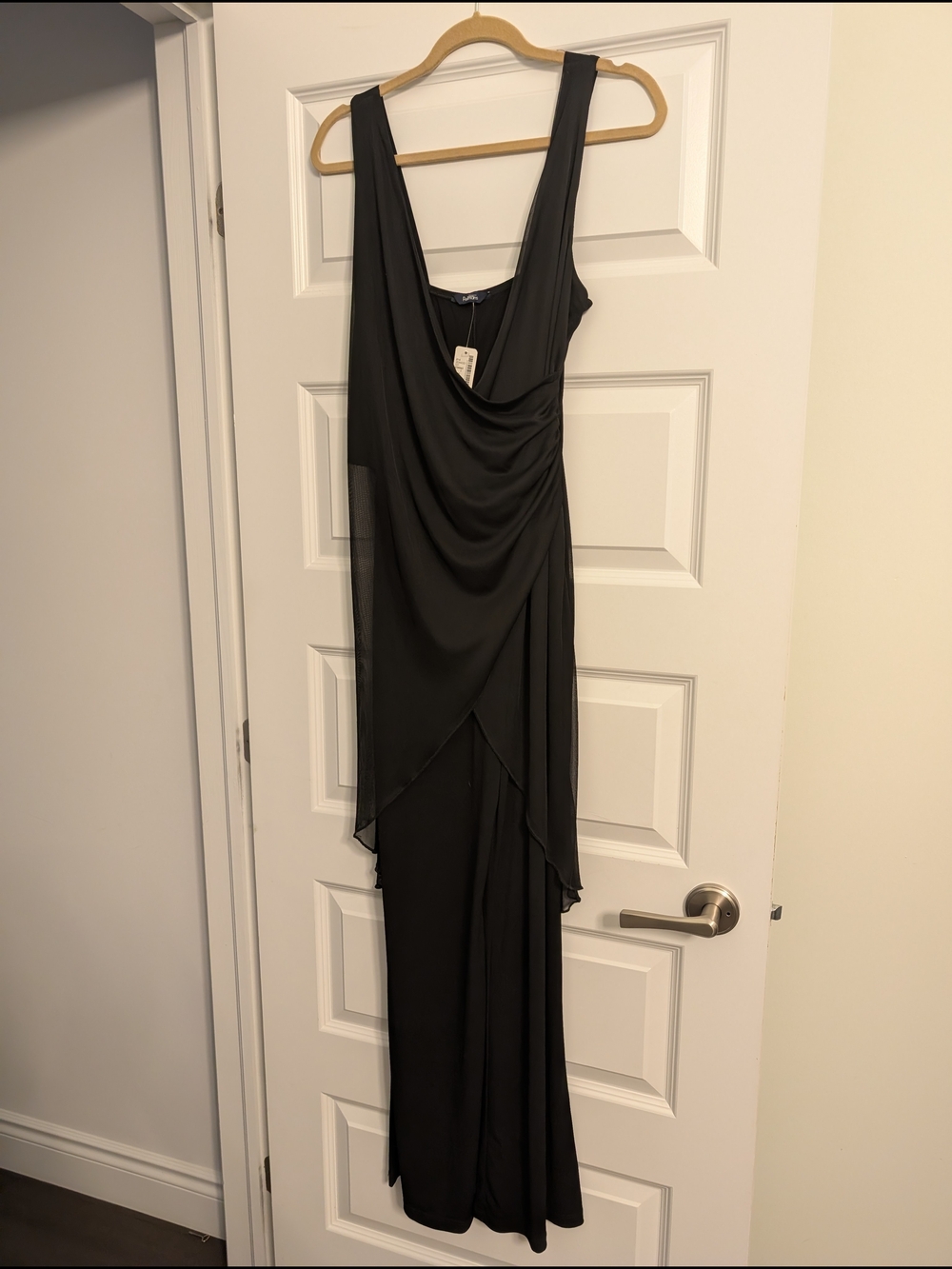 Elegant Black Draped one piece Jumpsuit - Women